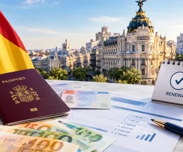 تمدید اقامت تمکن مالی اسپانیا